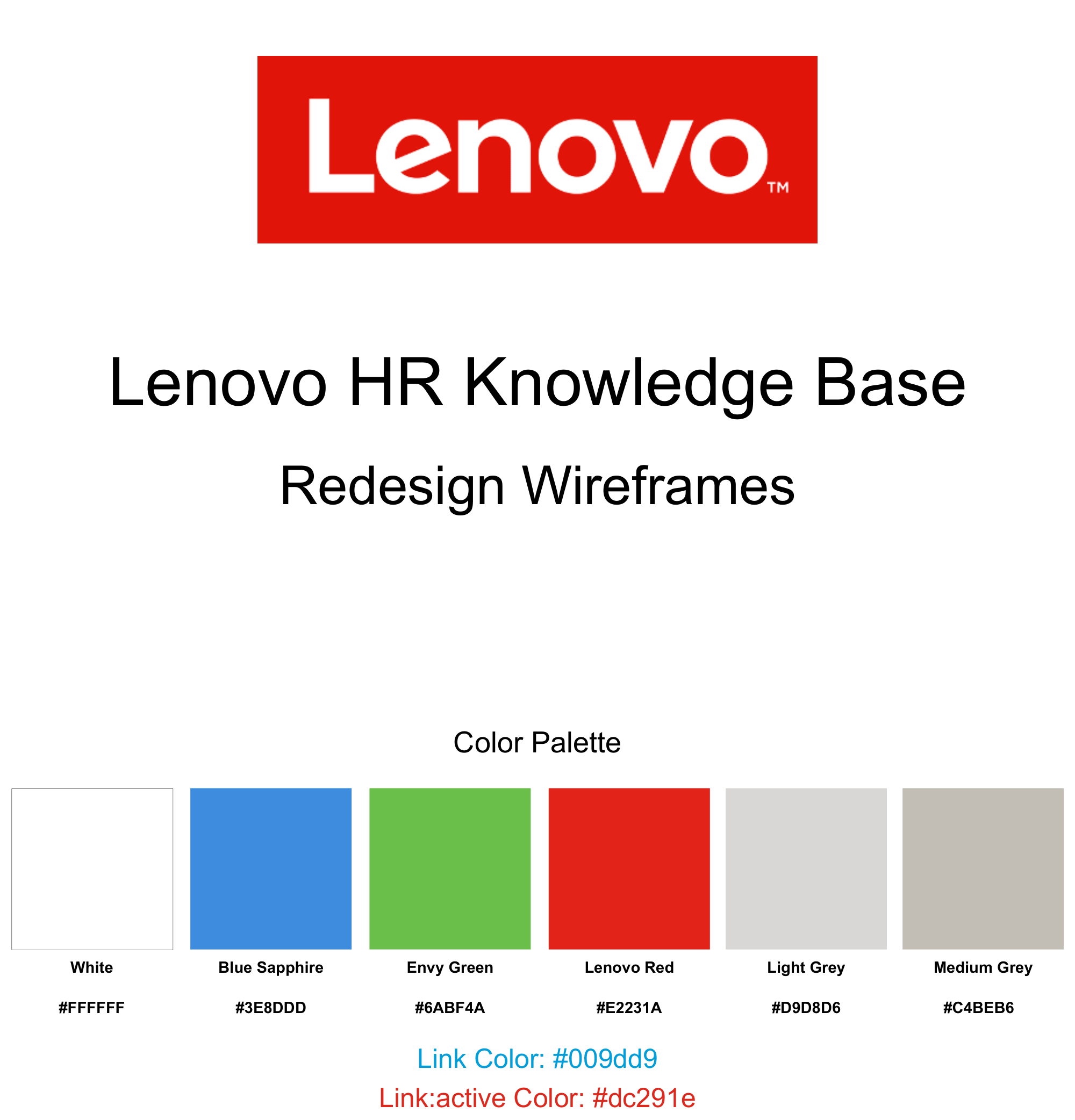 Lenovo branding and color specification reference